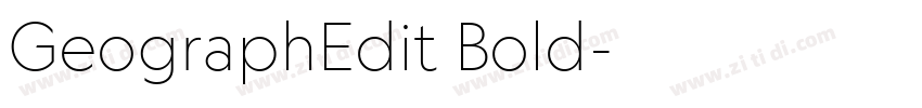 GeographEdit Bold字体转换